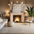 nuLOOM Ashli Solid Farmhouse Jute Area Rug, 11'6" x 14'6", Off-White