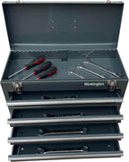 Workington Portable Metal Tool Chest with 4 Drawers, 20" 4-Drawer Tool Chest Cabinet with Ball Bearing Drawer Slides, Steel Tool Storage Box Organizer 4004 Gray