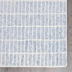 Hand-Tufted 100% Wool Area Rug – Unique Modern Geometric Grid Pattern, Soft Plush Textured Carpet for Living Room, Bedroom, Dining Room & Entryway (Blue, 8' x 10')