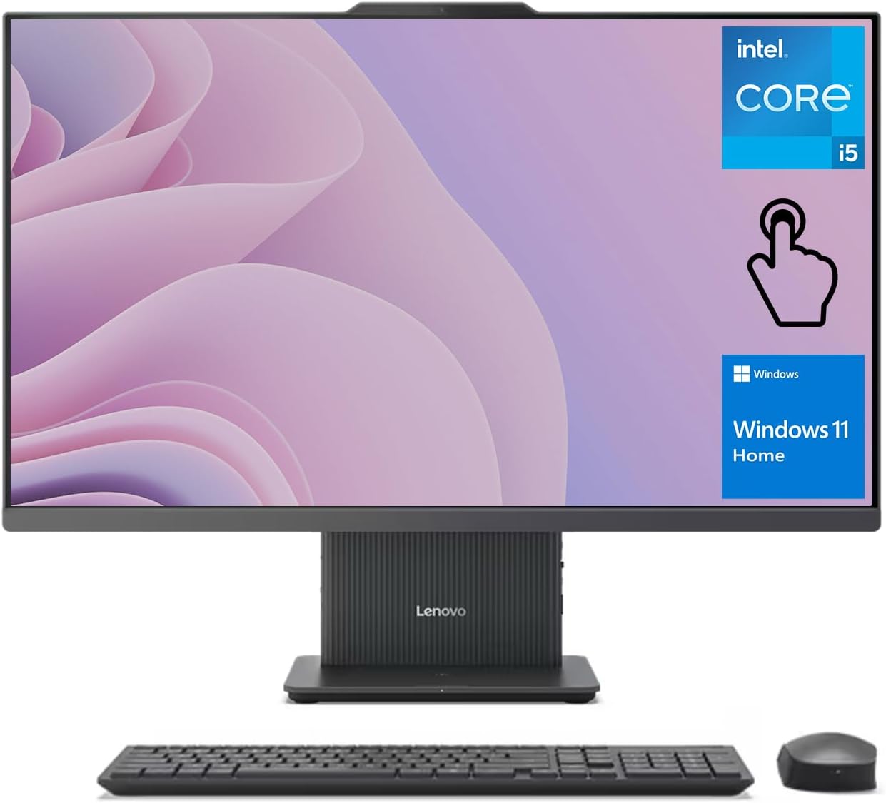 Lenovo 2024 IdeaCentre I All-in-One  27" FHD Touchscreen 100Hz  Intel Core i5-13420H  32GB DDR5 RAM  1TB SSD  Wireless Charging Base  Wireless KB & Mouse  Wi-Fi 6  Windows 11 Home  Grey