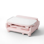 Obee Odee 3-in-1 Portable Baby High Chair for Babies and Toddlers, Convertible Easy Clean Infant Foldable Highchair with Adjustable Legs & Dishwasher Safe Tray, Pink