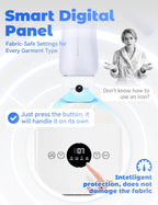 Automatic Ironing Machine, 2026 Touched Iron, Wrinkle-Free in 8-12 Min, 2-in-1 Hands Free Clothes Iron, 360° Without Blind, S-XXL, One-Click Gentle Steamer (Standard)