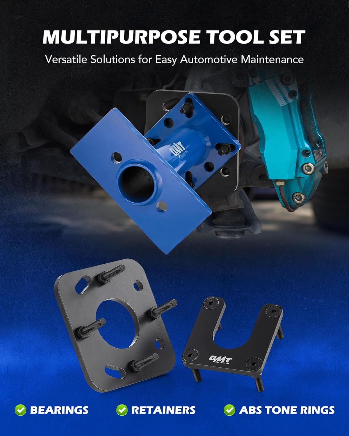 Orion Motor Tech Rear Axle Bearing Puller and Installer, Wheel Bearing Removal Tool Compatible with 1995-1998 T100 1995-2004 Tacoma 1995-2020 4Runner 2000-2006 Tundra and 2004-2012 Hilux Pick-up