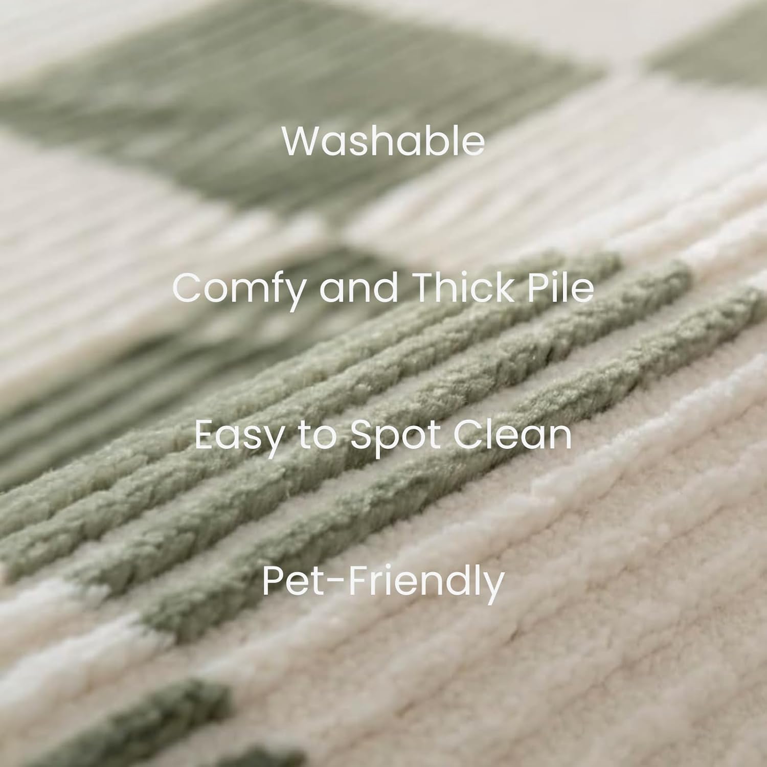 Revival Rugs Gambit 9'2"x12'2" Washable Area Rug for Living Room Bedroom - 100% Recycled Oeko-TEX Certified, Medium Pile, Green, Beige