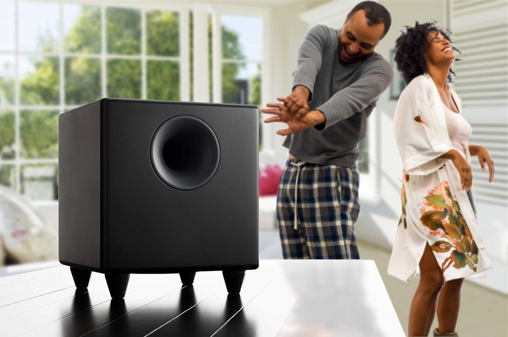 Audioengine S8 Powered Subwoofer - 8 Inch Subwoofer  250W Down Firing Speakers for PC  Home Theaters  Movie Lovers & Studios  Wireless Ready with Sleep Mode