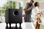 Audioengine S8 Powered Subwoofer - 8 Inch Subwoofer  250W Down Firing Speakers for PC  Home Theaters  Movie Lovers & Studios  Wireless Ready with Sleep Mode