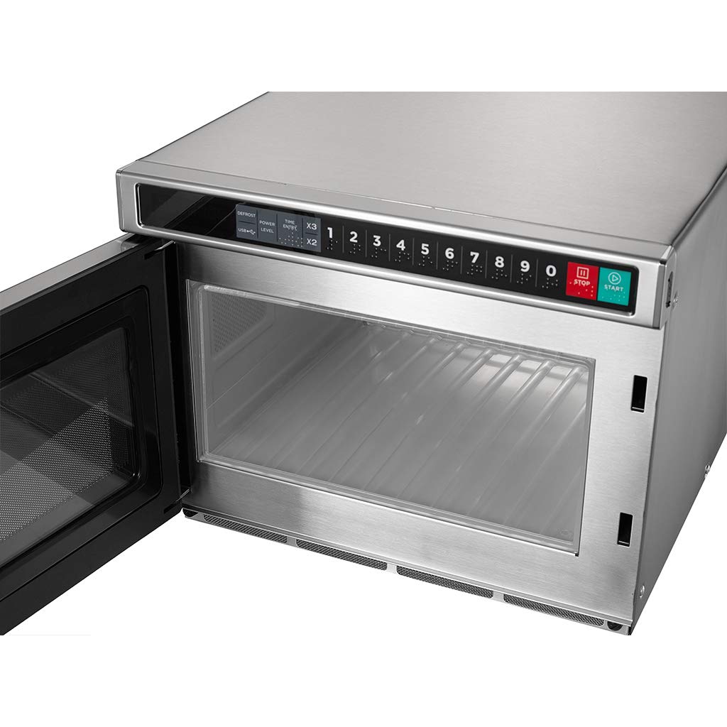 Midea Equipment 1217G1A Stainless Steel Stackable Commercial Microwave Oven, 1200W