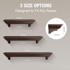 72 Inch Fireplace Mantel Shelf, Invisible Heavy Duty Bracket Floating Mantle for Over Fireplace, Wall Mounted Handcrafted Hollow Solid Wood Design, Rustic Traditional Fireplace Decor (Walnut)