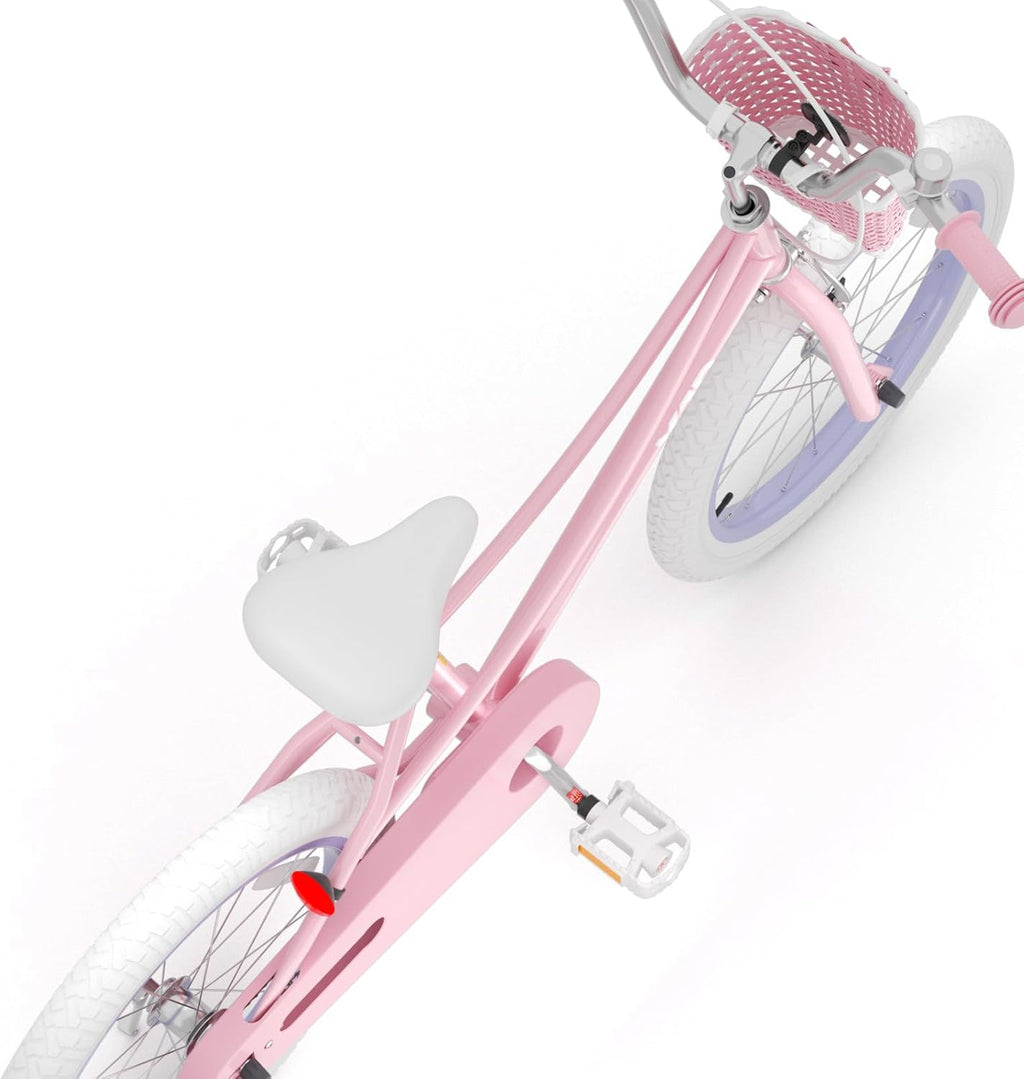 XJD Girls Bike for 3-12 Years Old Girls, 12 14 16 20 Inch Kids Bike with Training Wheels, Adjustable Seat Height, Coaster Brake, Streamers Basket
