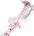 XJD Girls Bike for 3-12 Years Old Girls, 12 14 16 20 Inch Kids Bike with Training Wheels, Adjustable Seat Height, Coaster Brake, Streamers Basket