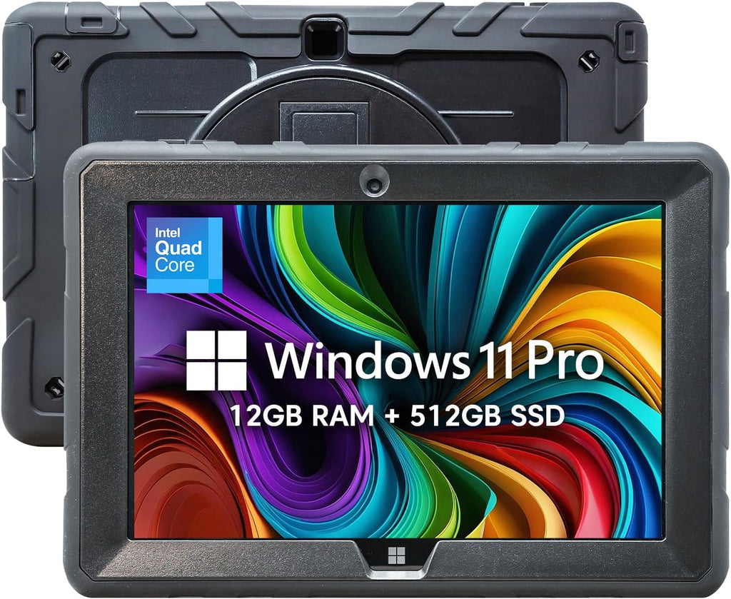 Fusion5 10.1" Windows 11 Full HD Rugged Tablet PC - Intel 13th Gen - FWIN232 PRO N5 Ultra Slim Windows Tablet Computer - 8GB RAM, 512GB SSD, 10 Inch, 5G WiFi, HD Webcam, Micro HDMI, Expandable Storage