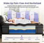 Firm King Size Mattress (High-End Upgraded) Hotel-Level Luxury 14 Inch Hybrid King Mattress in A Box, Cooling-Gel Memory Foam & Pocket Springs, Back Pain, Extra Edge Support, 365-Night Trial