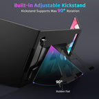 QQH Laptop Screen Extender  15.6" Triple Portable Monitor with Ultra-Slim FHD IPS Display  One Cable USB-C Monitor Extender Compatible with MacOS  Windows  Android for 12-16" Laptop (Driver Need)
