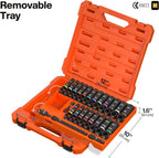 Klein Tools 65148HD KNECT Deep-Well and Shallow Impact Socket Set, 3/8-Inch Drive, SAE and Metric, 44-Piece Tool Set, Impact Driver, Swivel Adapter, Wrench Extensions, Removable Socket Organizer