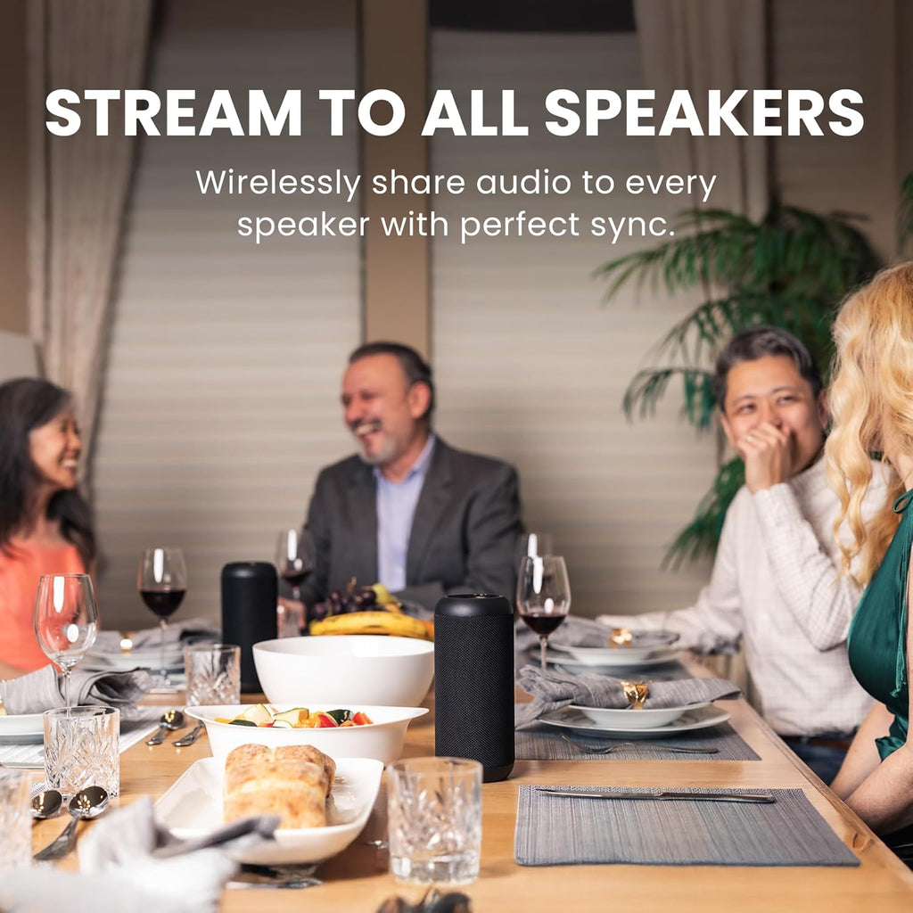 Avantree Harmony 2 – Multi-Room Wireless Speaker System with Bluetooth & Wired Inputs  Easy Setup  Expandable  30ms Low-Latency Sync for Whole-Home  Meeting Rooms & Small Indoor Events