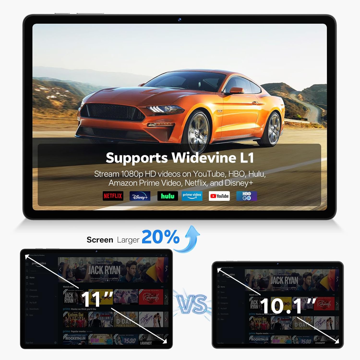 Tablet 11 inch, Android 16 Tablet with Octa-Core Processor, 20GB RAM 128GB ROM 1 TB Expandable, 1280x800 IPS Touch Screen, GPS, 8H Battery, WiFi 6, BT 5.2, 8MP+13MP Dual Camera (Gray)