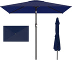 AreShark 6.5' x 10' Rectangular Patio Umbrellas for Outdoor, Outdoor Table Umbrella, Large Outdoor Patio Umbrellas with 6 Sturdy Ribs for Pool, Garden, Deck & Market (Navy)