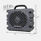 Turtlebox Grande: Loud! Outdoor Portable Bluetooth 5.4 Speaker | Rugged  Waterproof  Ultra-Portable | Plays to 126db  Deep Bass  Shockproof  Unlimited Pairing for Full Stereo Experience  Gray