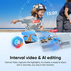 Insta360 GO 3S - 128 GB White 4K Tiny Portable Vlogging Camera  Hands-Free POVs  Mount Anywhere  Stabilization  140 Min Battery Life  10m Waterproof  Apple Find My  Pet POV
