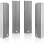Sound Town Four 70V/100V 4x5 Weather-Resistant Column Array Passive Speakers  with IP55-rated Aluminum Enclosure  for Home & Commercial Installations  Grey (TARVOS-CL45GX4)