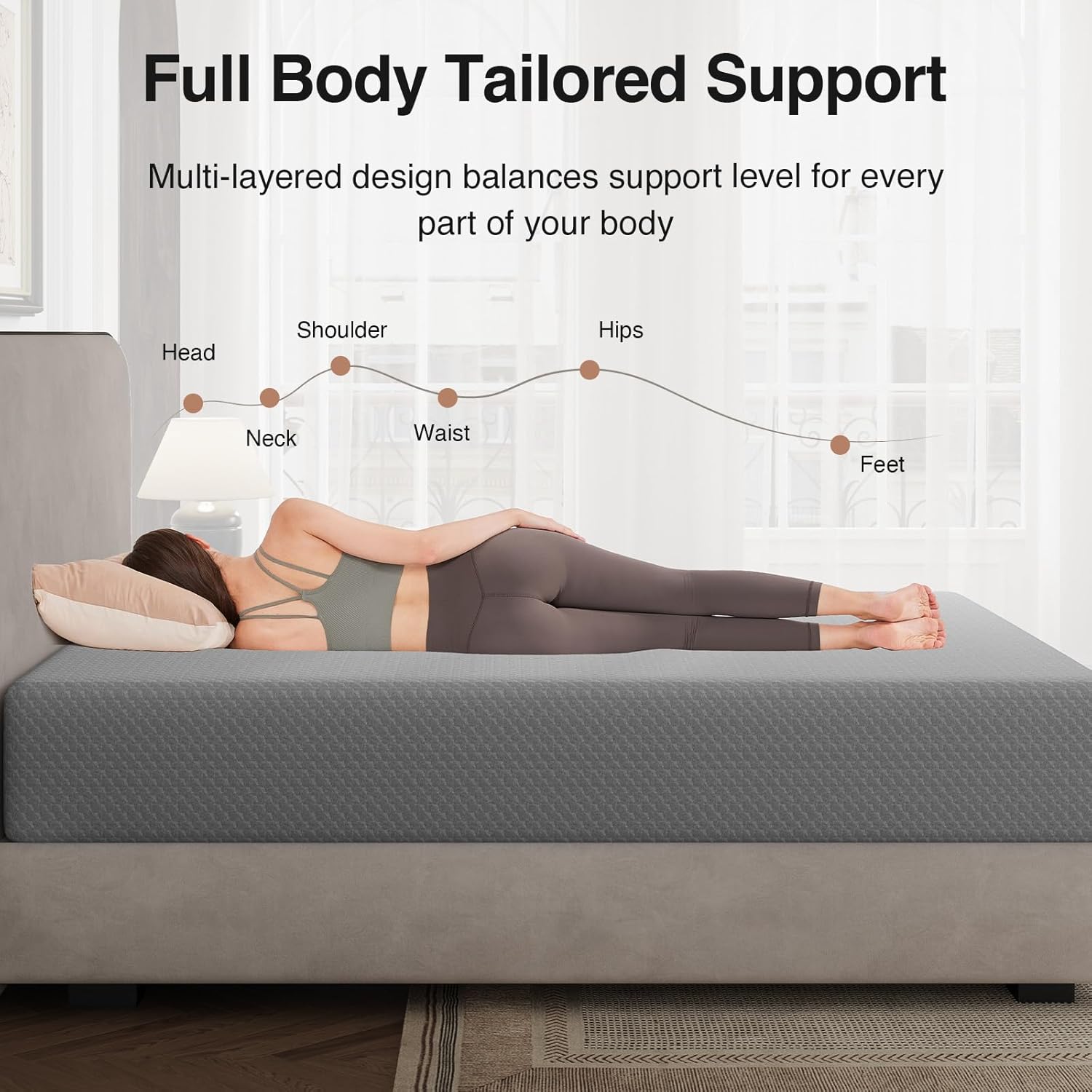 Novilla King Size Mattress, 12 Inch Memory Foam Mattress King for Cool Night Sleep & Pressure Relief, Thermally Balanced Foam Mattresses For Heat Dissipation, CertiPUR-US Certified Mattresses in a Box