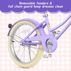67i Girls Bike with Training Wheels 12/14/16/20 Inch, Toddler Girl Bicycle for Ages 3-12, Bicicleta para Niñas with Basket, Bell, Adjustable Seat & Handlebar, Padded Seat, Chain Guard