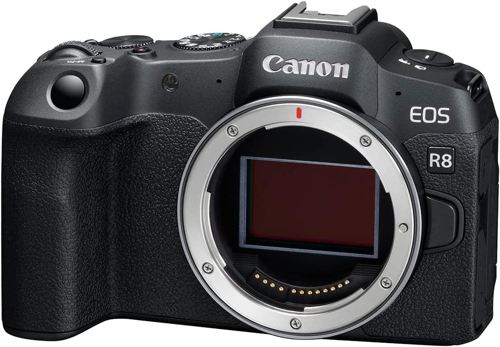 Canon EOS R8 Mirrorless Camera Body  Full‑Frame CMOS Sensor  24.2Megapixels  4K 60p Video  Dual Pixel AutofocusII  Lightweight Camera for Content Creation  Photography and Vlogging  Black