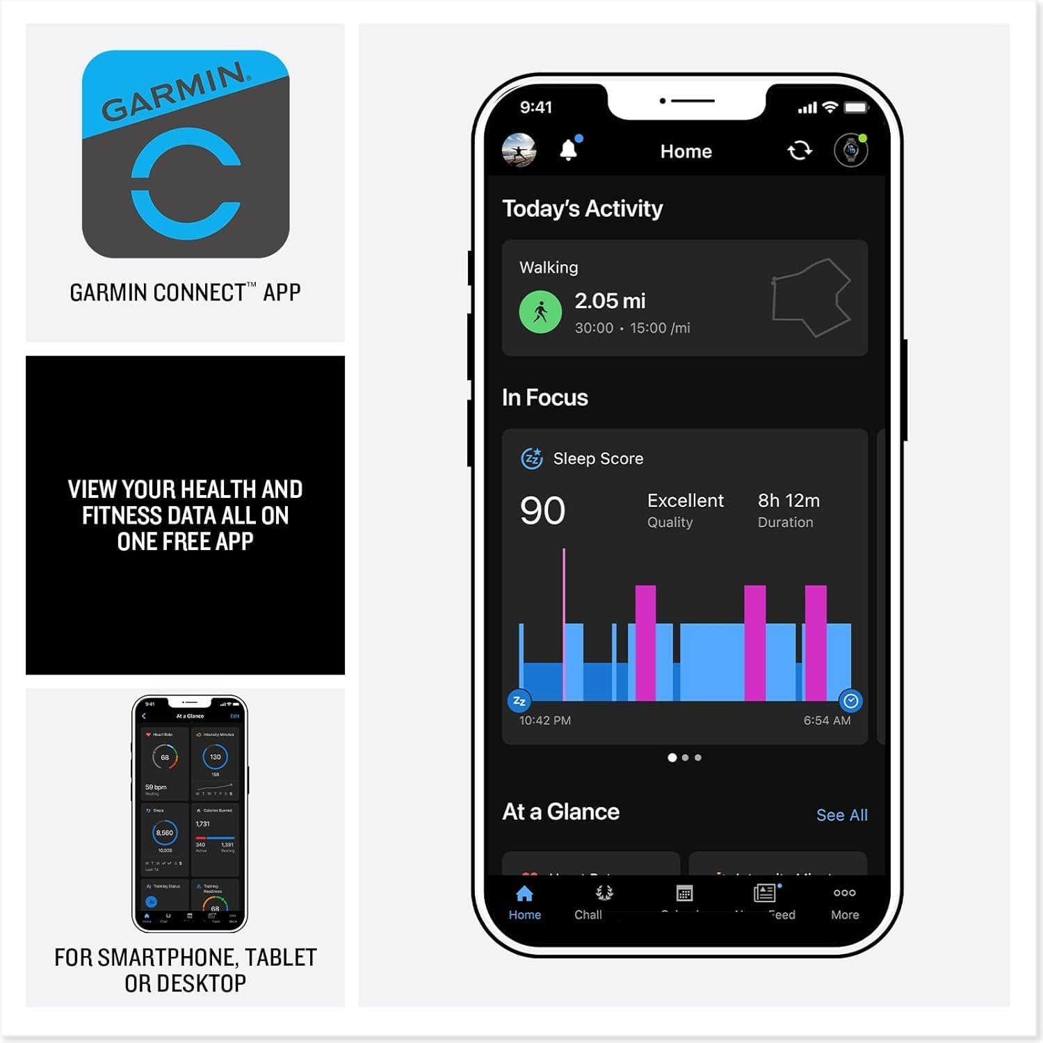 Garmin vivoactive 6 GPS Smartwatch with AMOLED Display  Lunar Gold | Advanced Health and Fitness Features  Up to 11 Day Battery  Energy Monitoring  Sleep Coach | with Signature Series Power Bundle
