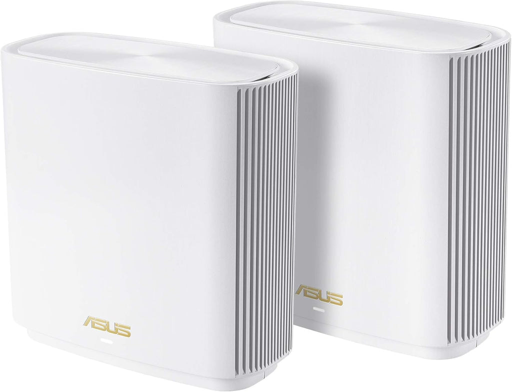 ASUS ZenWiFi AX6600 Tri-Band Mesh WiFi 6 System (XT8 2PK) - Whole Home Coverage up to 5500 sq.ft & 6+ Rooms  AiMesh  Included Lifetime Internet Security  Easy Setup  3 SSID  Parental Control  White