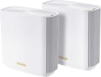 ASUS ZenWiFi AX6600 Tri-Band Mesh WiFi 6 System (XT8 2PK) - Whole Home Coverage up to 5500 sq.ft & 6+ Rooms  AiMesh  Included Lifetime Internet Security  Easy Setup  3 SSID  Parental Control  White