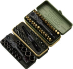 KESI Tool Torx Bit Set 77-Piece, Fully Armed Bits Ratchet Set with 13-Piece 1/4" Dr. Low Profile Sockets, 1/4" Dr 29-piece, and 35-piece Multi Function Bit Set