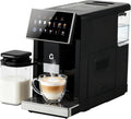 3rd-Gen Espresso Coffee Maker with Milk Frother - Removable Brewer & Grinder, Adjustable Coarseness/Flavor, 3-Level Coffee/Milk Volume, Detachable Milk Tank - Sleek Black Spray Paint for Home Baristas