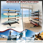 4 Layer Surfboard Rack Surfboard Storage Rack Ski Storage Rack Can Hold Various Surfboard, Standing Paddle Board, Snowboard And Hanging Diving Suits, Life Jackets Etc.and other Water Sports Equipment