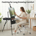 Armless Drafting Chair Tall Office Chair for Standing Desk - Adjustable Height Mesh Ergonomic Stool with Foot Ring, Rolling Counter Height Computer Chair for Small Spaces & Home Office