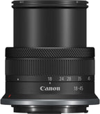 Canon EOS R100 Mirrorless Camera with RF-S18-45mm F4.5-6.3 IS STM Lens Kit  24.1 Megapixel CMOS (APS-C) Sensor  4K Video  RF Mount | Black Bundled with 64GB Memory Card & Camera Shoulder Bag (3 Items)