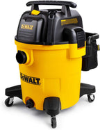 DEWALT 12 Gallon Poly Wet/Dry Vac, 5.5 HP Shop Vacuum Wet Vacuum Cleaner for Workshop, Jobsite, Commericial Area, Large Pick-Up Capacity, Yellow,DXV12P