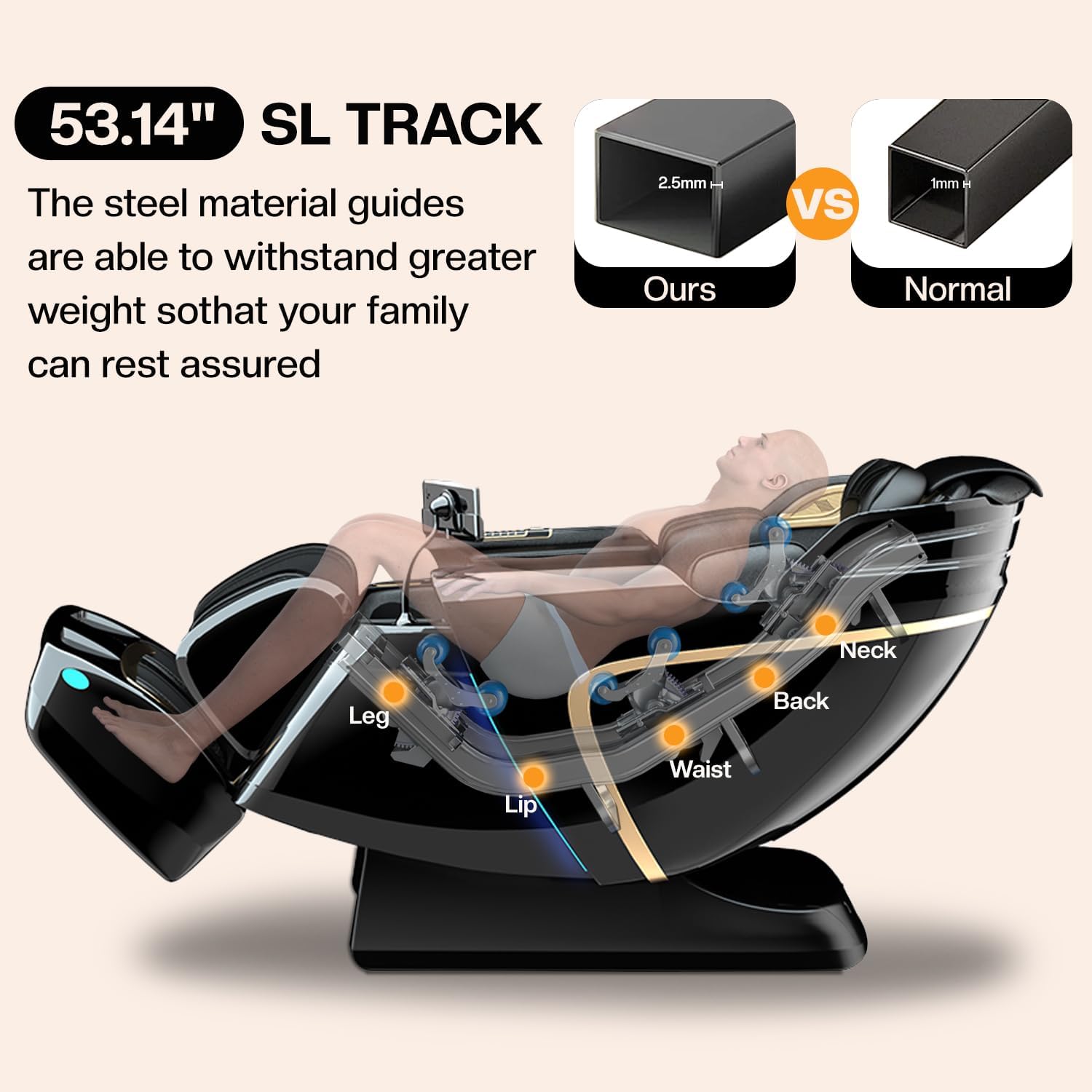 4D Zero Gravity Massage Chair,52" SL-Track Sliding Massages,AI Voice Control System,LCD Touch Screen,52 Airbags Soft Massage,Body Scan and Calfrest Extension Massage Chairs Full Body, Wireless Charger