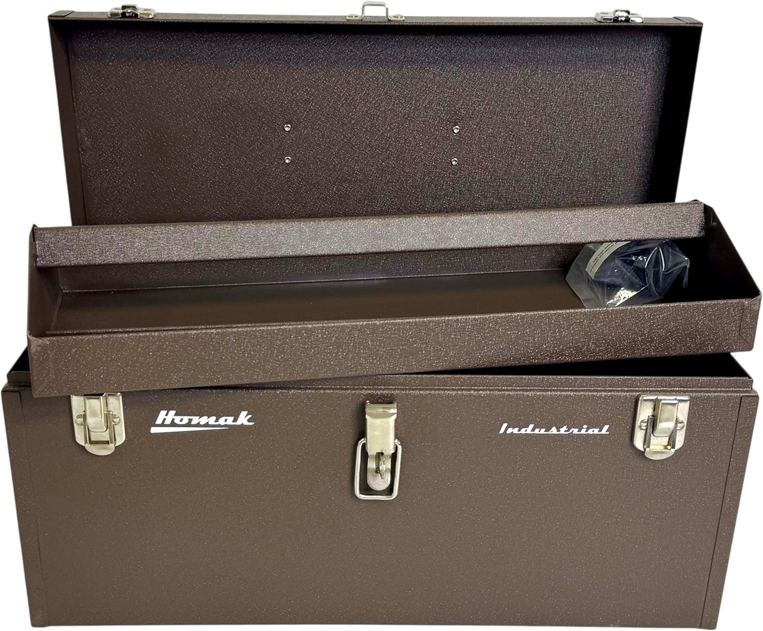Homak 20-Inch Industrial Steel Toolbox, Brown Wrinkle Powder Coat, BW00200200