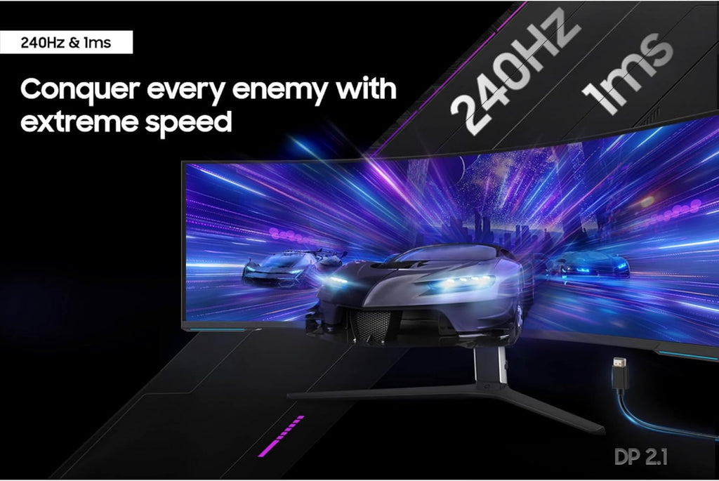 Samsung 57" Odyssey Neo G9 (G95NC) Series Dual 4K UHD 1000R Curved Gaming Monitor  240Hz  1ms with DisplayPort 2.1  Quantum Mini-LED  DisplayHDR 1000  AMD FreeSync Premium Pro  LS57CG952NNXZA