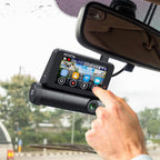 ROVE R3 Dash Cam Front and Rear with Cabin  3” IPS Touch Screen  3 Channel Dash Cam 1440P+1080P+1080P  IR Night Vision  5GHz WiFi  Up to 30MB/s Download Speed  Quad-Mode GPS  Supports 512GB Max