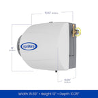 AprilAire 500 12-gal. Whole-House Small Bypass Evaporative Humidifier with Automatic Digital Control for up to 3,600 sq. ft. + AprilAire Model 5844 Humidifier Installation Kit