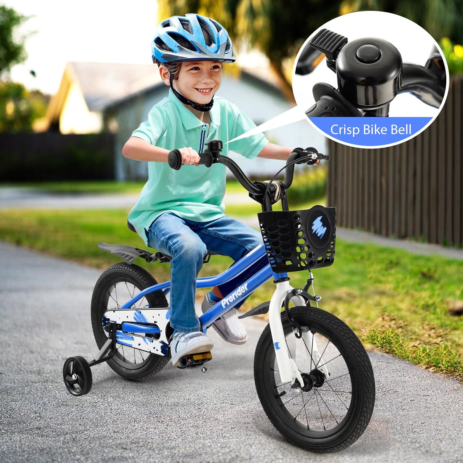 BABY JOY Kids Bike, 12 14 16 18 Inch Boys Girls Bike for 3-8 Years w/Training Wheels, 20 Inch Children Bicycle for 8+ Teens w/Kickstand, Handbrake, Coaster Brake & Removable Basket, Sporty Bicycle