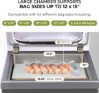 VacMaster VP220 Commercial Chamber Vacuum Sealer for Sous Vide, Liquids, Powders, Food Storage, 110V, Maintenance-Free Air Pump with 12.25” seal bar