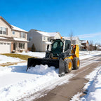Skid Steer Snow Pusher Attachment  Single Box Snow Pusher for Skid Steer Loader  Heavy Duty Snow Removal Attachment  Universal Quick Attach for Clean Snow and Job Site Cleanup