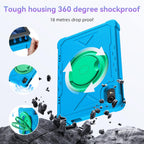 HUIHUANG Tablet 10 Inch Android 14 Tablet, 16GB RAM 128GB ROM, 1TB Expansion, Octa-core, Large Capacity Battery, 5MP + 8MP Dual Camera, 5G/2.4G WiFi, Bluetooth 5.0, GPS, Drop-Proof Case (Blue)