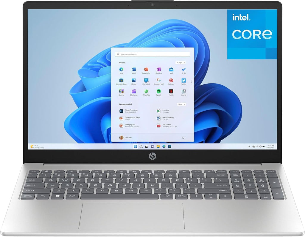 HP Pavilion 15.6" FHD Laptop Computer  16GB DDR4 RAM  240GB PCIe SSD  Intel N100 CPU  WiFi 6  Bluetooth  Webcam  Type-C  Lifetime Office 365  Windows 11  Type C RJ45  Light Gray