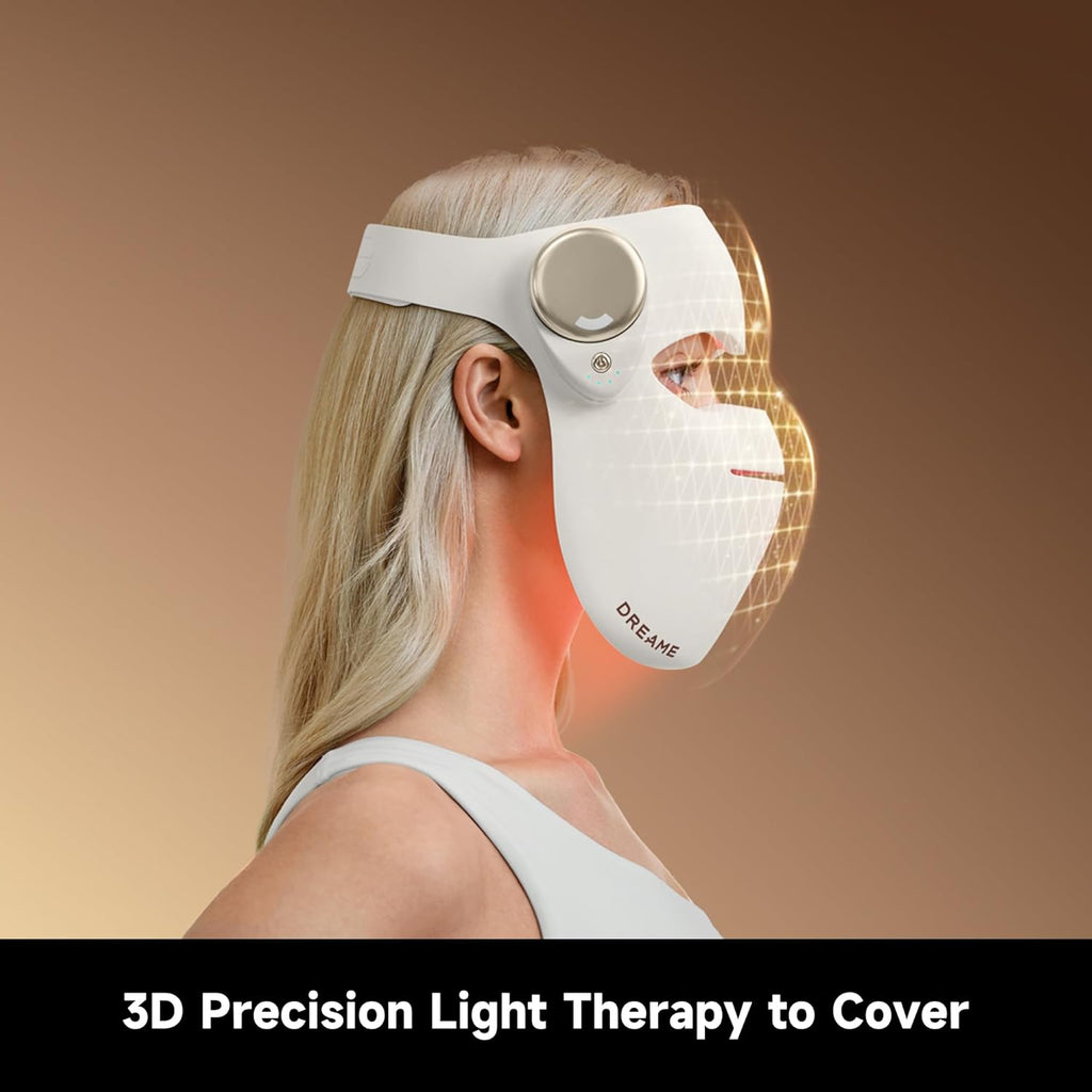 DREAME Chrona Photon Anti-Aging Skincare Mask | 4+1 Synergistic Lights |10min Session | 3D Ergonomic Fit | Hands-Free Use | Lightweight | Portability | Firming Skin | Clinically Proven
