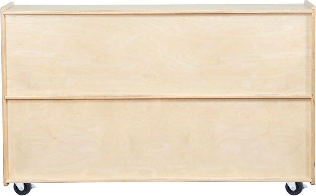 2 Shelf Montessori Horizontal Bookcase with Wheels (47" Width) |Bookshelf - Toy Storage Organizer, Arts, Crafts & Supplies Storage Unit for Home, Office, Classroom, Daycare