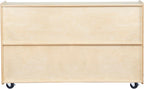 2 Shelf Montessori Horizontal Bookcase with Wheels (47" Width) |Bookshelf - Toy Storage Organizer, Arts, Crafts & Supplies Storage Unit for Home, Office, Classroom, Daycare