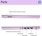 HP 14 Laptop Student Business 2025 Flagship Computer  AI Copilot  4-Core 13th Gen Intel CPU  16GB RAM 628GB Storage (128GB UFS+500GB Ext) 1-Yr Office 365 Long Battery HubxcelAccessory Win 11S Lavender